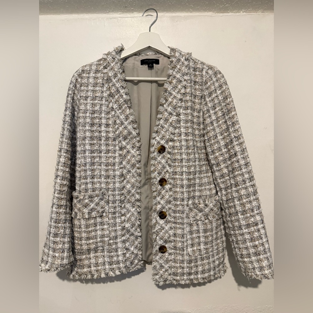 Ann Taylor tweed blazer